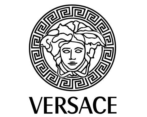 versace black and white logo|Versace logo drawing.